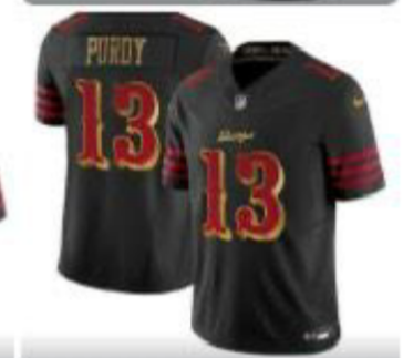 Men San Francisco 49ers #13 Purdy black Nike Limited NFL 2025 Jersey001->green bay packers->NFL Jersey